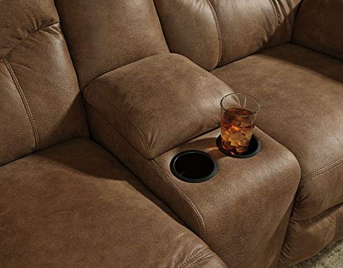 Ashley Signature Design Boxberg Reclining Loveseat VIP Console
