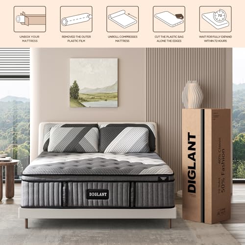 Luxurious 14" Queen Plush Hybrid Mattress Bed
