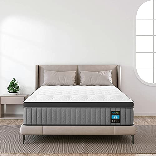 BedStory 14" King Gel Memory Foam Hybrid Mattress