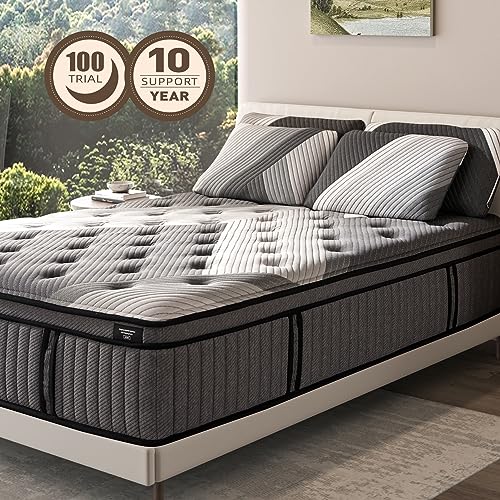 Luxurious 14" Queen Plush Hybrid Mattress Bed
