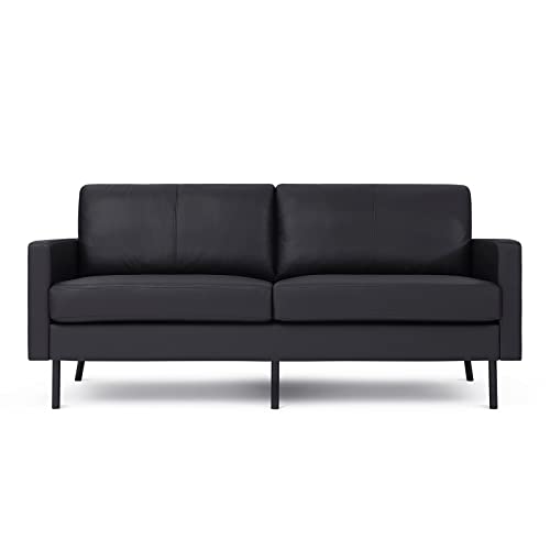 Luxury Top-Grain Leather 2-Seat Sofa Couch