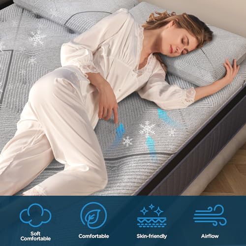 Luxury Queen Size Hybrid Mattress with Gel Memory Foam