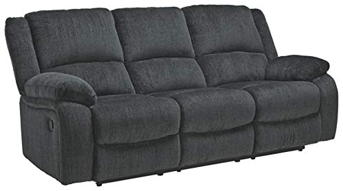 Ashley Draycoll Contemporary Reclining Sofa, Dark Gray VIP