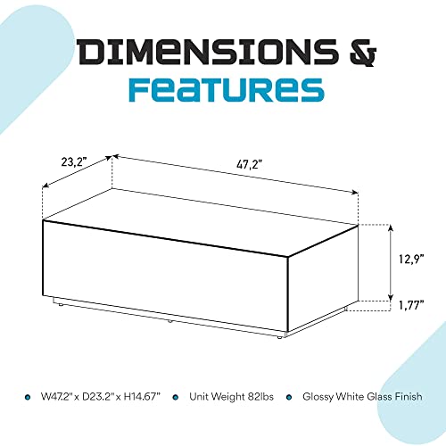 SONOROUS Premium Glass Coffee Table - Luxury Living Room