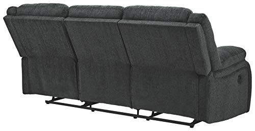 Ashley Draycoll Contemporary Reclining Sofa, Dark Gray VIP