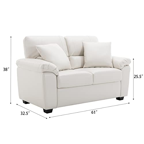 White Modern Luxury Loveseat Sofas for VIP Shopping
