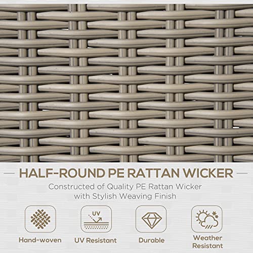 Outsunny 6-Piece Luxury Patio Sofa Set - Beige