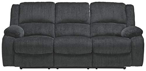 Ashley Draycoll Contemporary Reclining Sofa, Dark Gray VIP