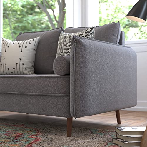 VIP Luxury Mid-Century Modern Loveseat - Stone Gray