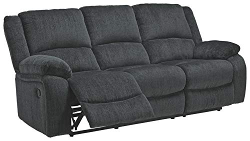 Ashley Draycoll Contemporary Reclining Sofa, Dark Gray VIP