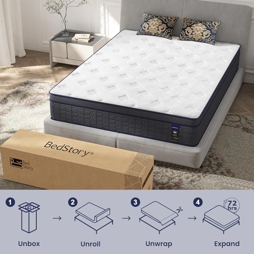 Luxury King Size BedStory Hybrid Memory Foam Mattress