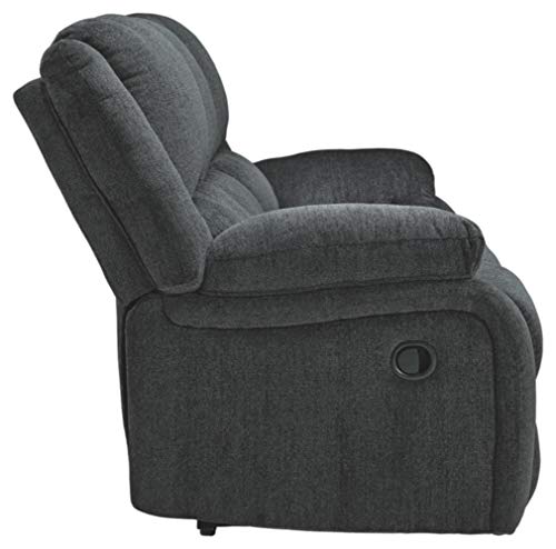Ashley Draycoll Contemporary Reclining Sofa, Dark Gray VIP