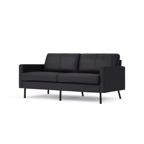 70" Top-Grain Leather 2-Seat Sofa, Modern Luxury
