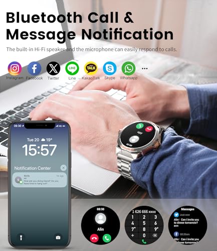 LIGE 1.43'' Military Sport Smartwatch for Men