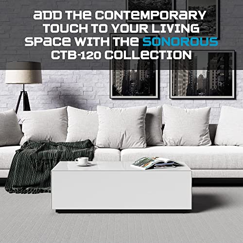 SONOROUS Premium Glass Coffee Table - Luxury Living Room