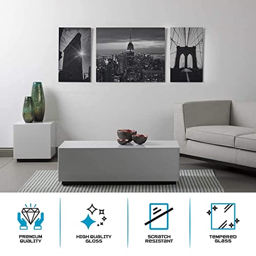 SONOROUS Premium Glass Coffee Table - Luxury Living Room