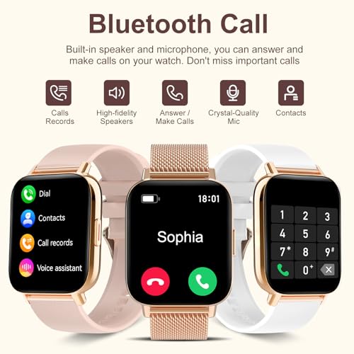 Women's Smart Watch with Activity Tracker, Heart Rate Monitor