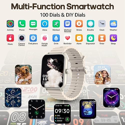 Alexa Smart Watch with Fitness Trackers, Call Feature