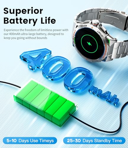 LIGE 1.43'' Military Sport Smartwatch for Men