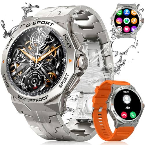 Men's Military Bluetooth Call Smartwatch with AMOLED Screen