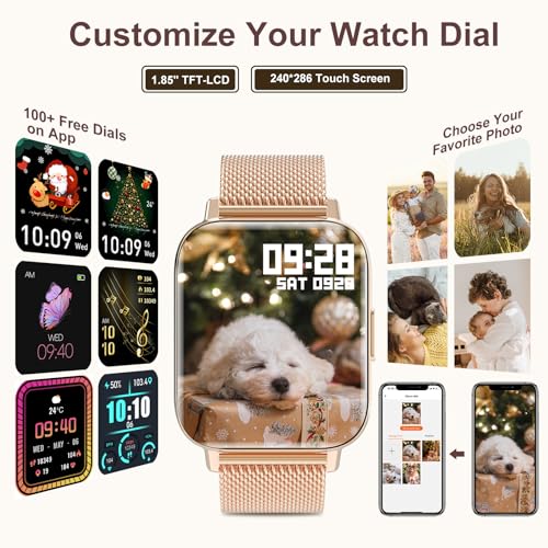 Women's Smart Watch with Activity Tracker, Heart Rate Monitor