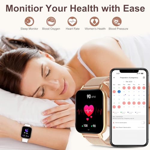 Women's Smart Watch with Activity Tracker, Heart Rate Monitor