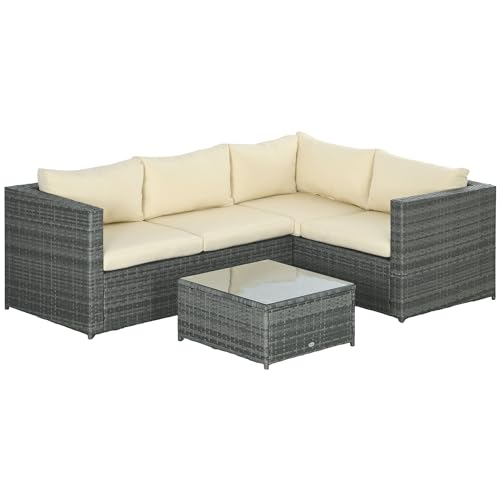 Outsunny 3 Piece VIP Garden Rattan Furniture Set