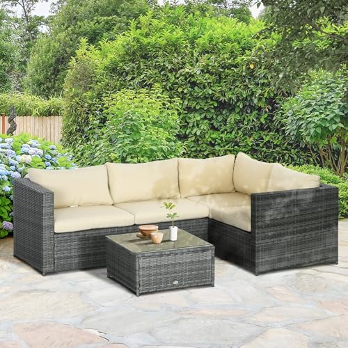 Outsunny 3 Piece VIP Garden Rattan Furniture Set
