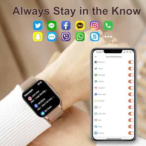 Women's Smart Watch with Activity Tracker, Heart Rate Monitor