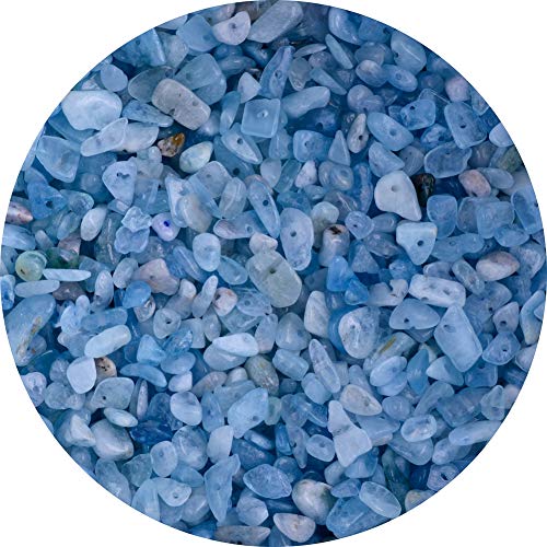400 Irregular Aquamarine Chip Stone Beads for DIY Bracelets