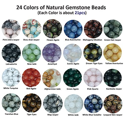 8mm Natural Stone Beads for Jewelry Making VIP