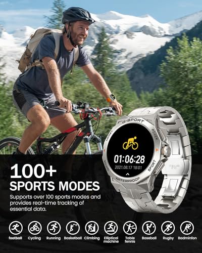 Men's Military Bluetooth Call Smartwatch with AMOLED Screen