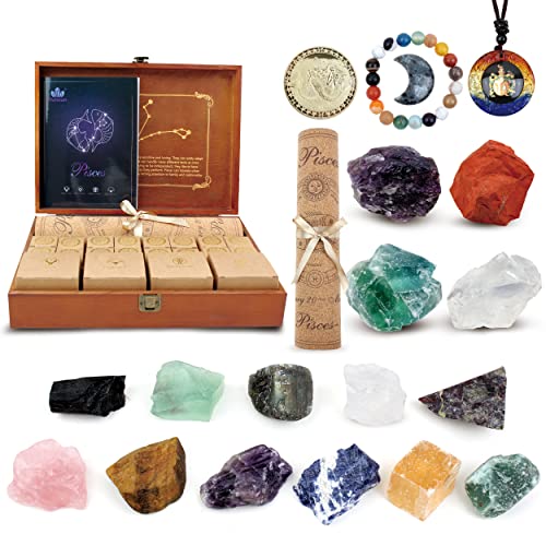 Pisces Zodiac Stones & Crystals Set - Astrology Gift
