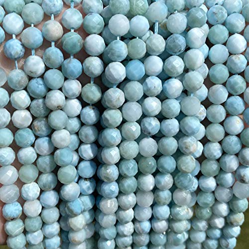 [ABCgems] Sky-Blue Larimar Dolphin Stone Gems - 8-9mm