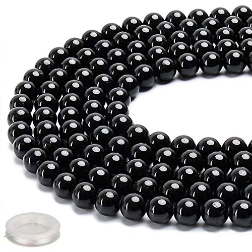 70PCS Natural Black Tourmaline Healing Gemstone Beads for Jewelry