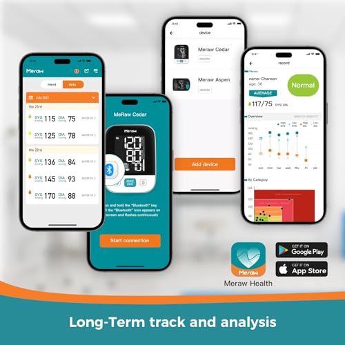VIP Blood Pressure Monitor with Bluetooth App and Tracking