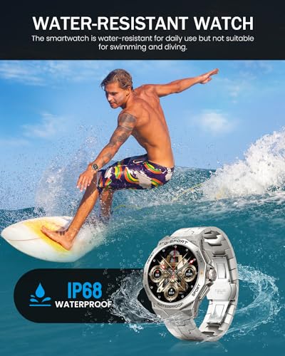 Men's Military Bluetooth Call Smartwatch with AMOLED Screen