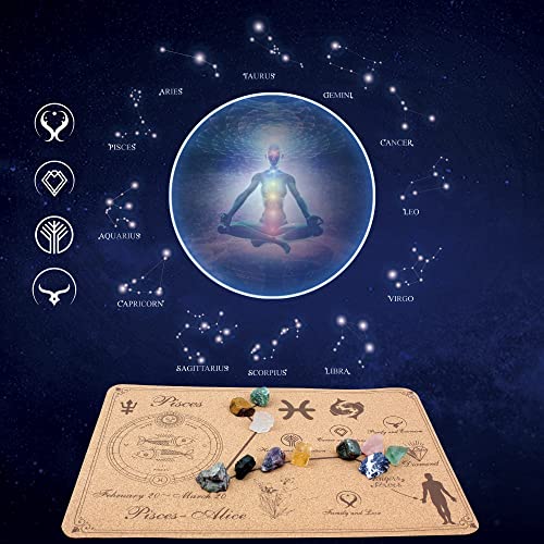 Pisces Zodiac Stones & Crystals Set - Astrology Gift