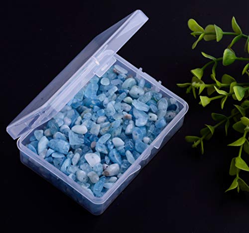 400 Irregular Aquamarine Chip Stone Beads for DIY Bracelets