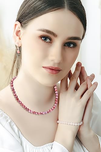 Precious Gemstone Beads Necklace with Sterling Silver Clasp