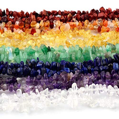 7 Chakra Natural Chip Stone Beads 400 pcs