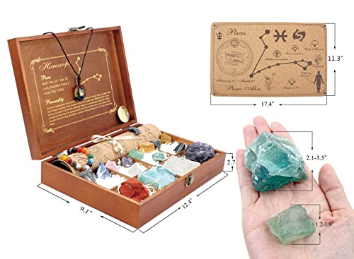 Pisces Zodiac Stones & Crystals Set - Astrology Gift