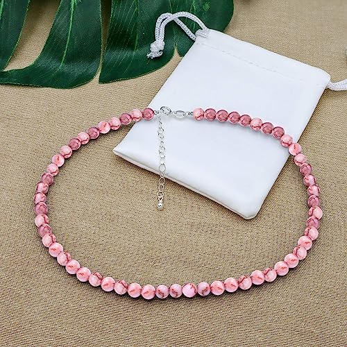 Precious Gemstone Beads Necklace with Sterling Silver Clasp