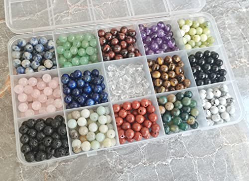 750pcs Natural Round Stone Beads for DIY Jewelry