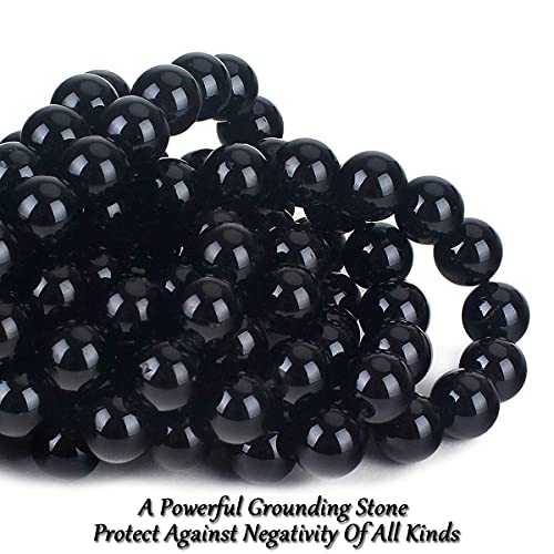 70PCS Natural Black Tourmaline Healing Gemstone Beads for Jewelry