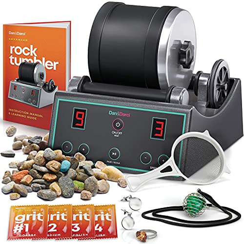 Professional Rock Tumbler Kit with Digital Timer & Settings