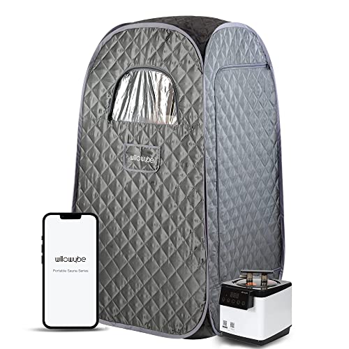 Portable Steam Sauna with Bluetooth Control and Foldable Chair