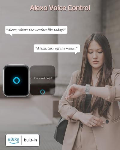 Women's Smartwatch with Alexa, Heart Rate, Sleep Monitor
