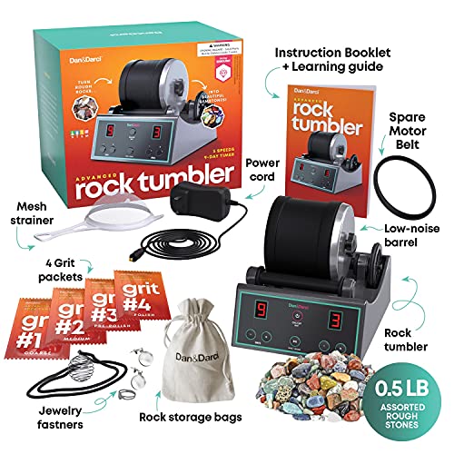 Professional Rock Tumbler Kit with Digital Timer & Settings