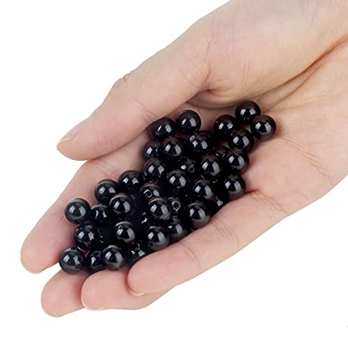 70PCS Natural Black Tourmaline Healing Gemstone Beads for Jewelry